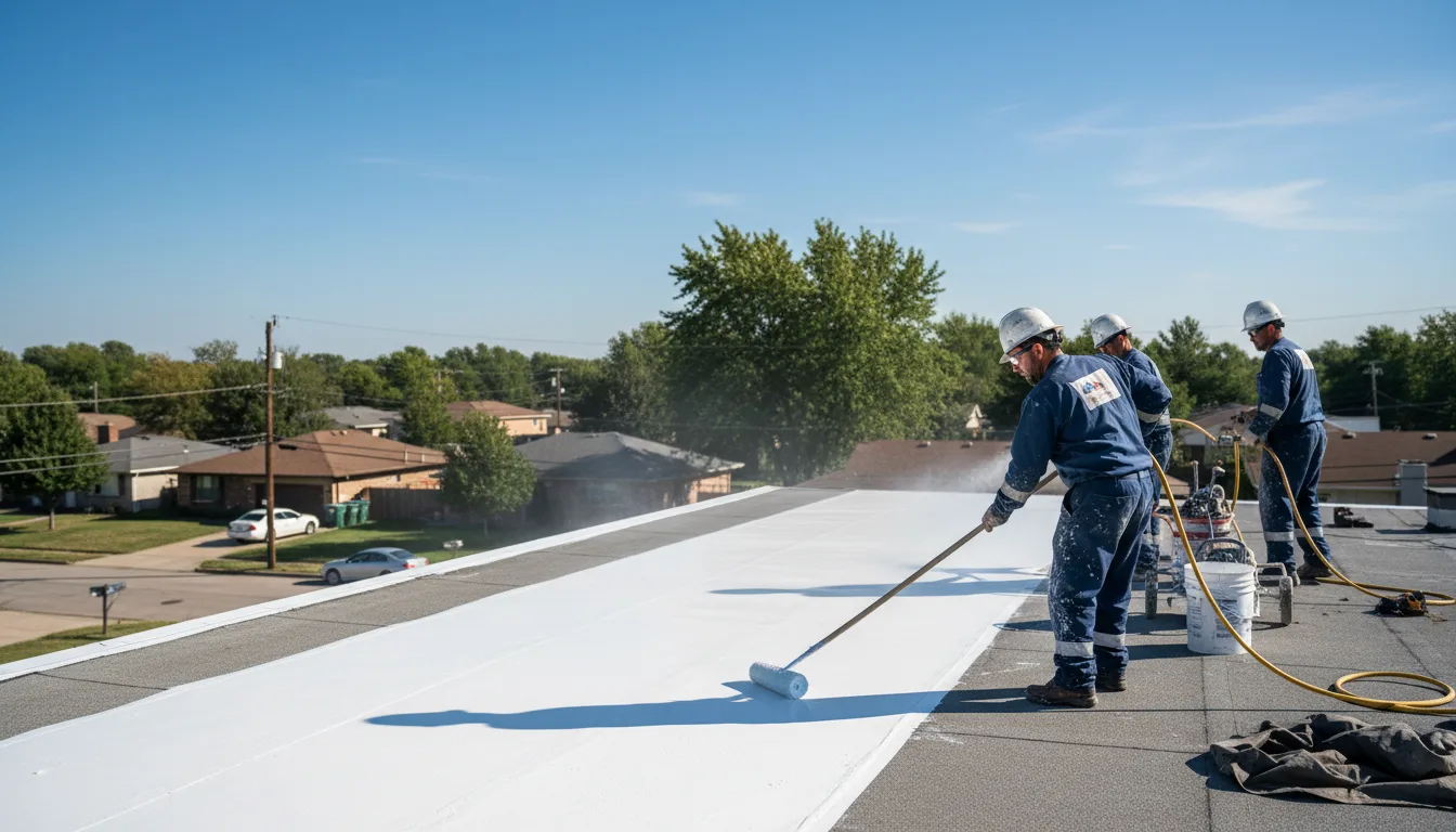 Commercial roof coating in Evansville, WY near me